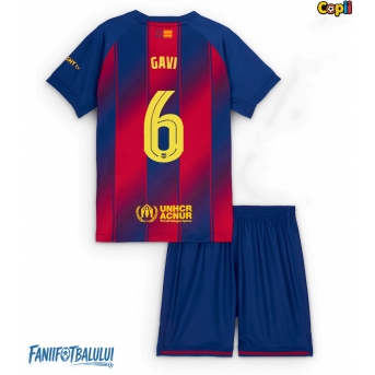 Barcelona Paez Gavi #6 Echipament de Fotbal Replică 2025-26 Copii Acasa (+ Șorturi)